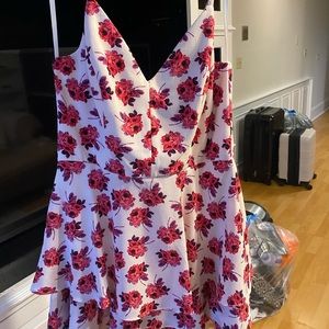 Pink and white flower dress